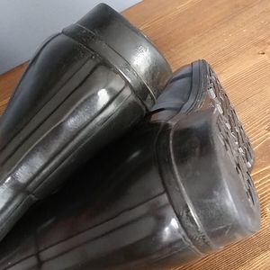 hunter quilted rain boots short